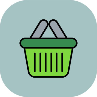 Alışveriş sepeti simgesi, vektör illüstrasyon tasarımı