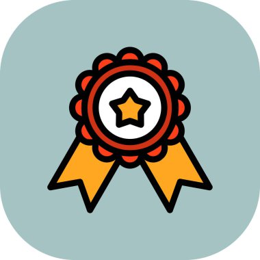 Rozet simgesi soyut arkaplanda izole edildi