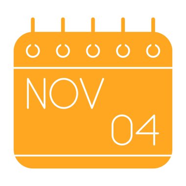Kasım ayında takvim simgesinin vektör illüstrasyonu