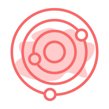 Bir gezegen simgesinin vektör illüstrasyonu