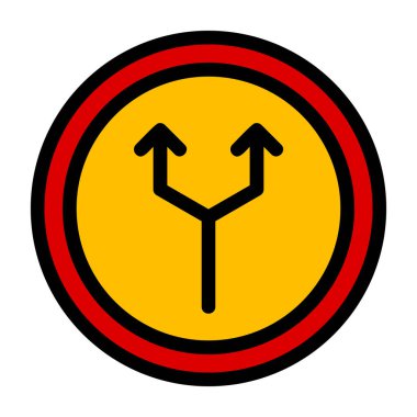 Kırmızı ve sarı okun vektör çizimi