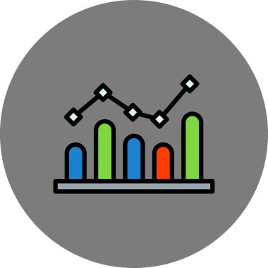 İş ve finans simgesinin vektör illüstrasyonu