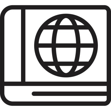 Tarayıcı internet ağı simgesi ana hat biçiminde