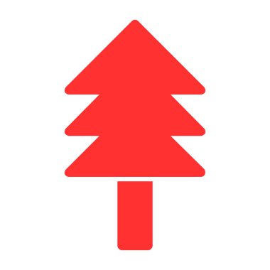 Beyaz arkaplanda noel ağacı simgesi