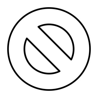 İşaret simgesi yok. beyaz arkaplanda izole edilmiş web tasarımı için işaret vektörü simgesi yok