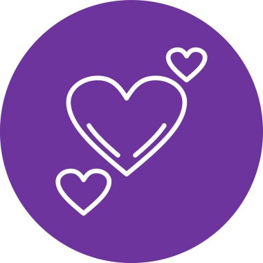 Eşsiz Kalp Vektör Satırı Simgesi