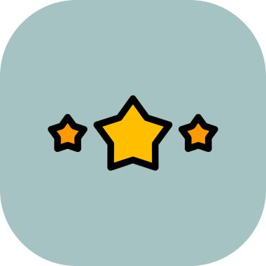 Yıldız Düz Vektör Simgesi Tasarımı