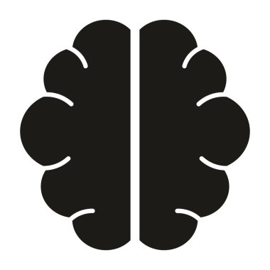 Beyin ikonu. vektör illüstrasyonu.