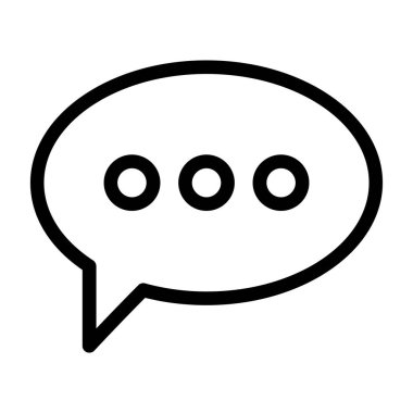 İleti kabarcığı konuşma ikonu vektör çizimi tasarımı