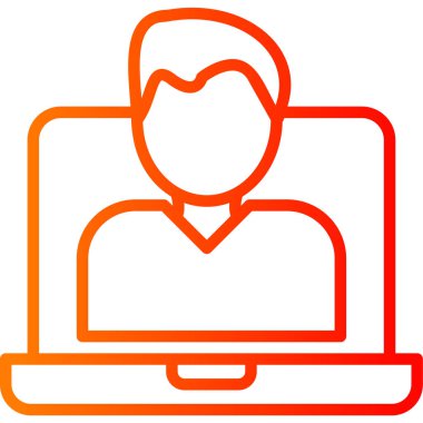 Bilgisayar. Web simgesi basit illüstrasyon