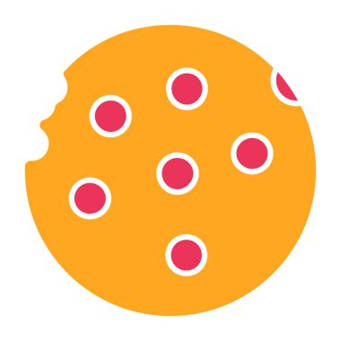 Pizza düz vektör simgesi