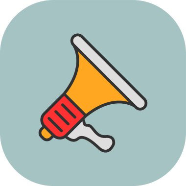 Megafon ikonu vektör illüstrasyonu