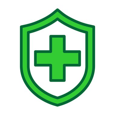 Çapraz ikonlu kalkan. özet çizimi