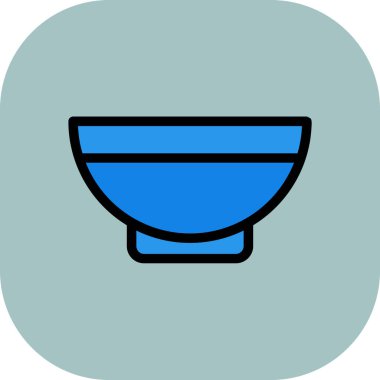 Kase ikonu. Web için kase vektör sembolünün özet çizimi