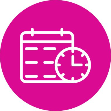 Saat. Web simgesi basit illüstrasyon