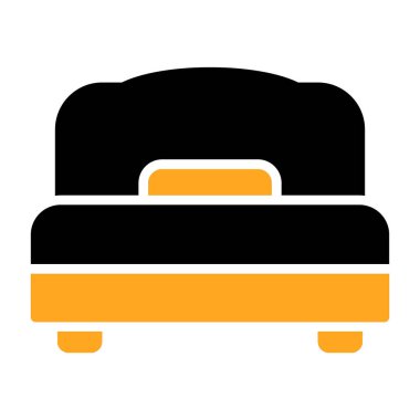 Sarı kanepenin vektör çizimi