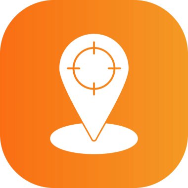 turuncu üzerinde harita pin vektörü