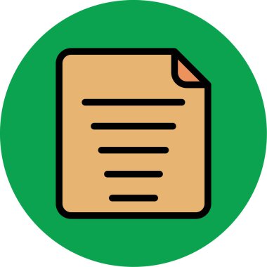 Belge. Web simgesi basit illüstrasyon