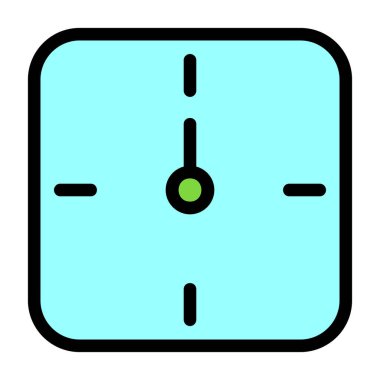 Saat simgesi vektör illüstrasyonu