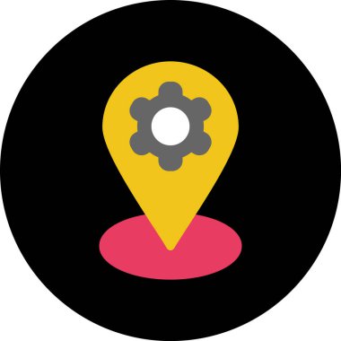 konum. Web simgesi basit illüstrasyon