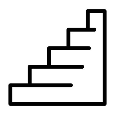 Merdiven vektör simgesi. Beyaz arkaplan merdivenlerinde izole edilmiş ana vektör simgesi.