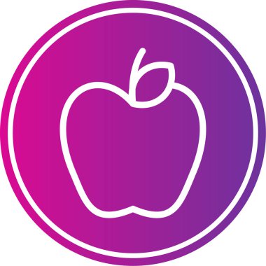 elma simgesi, basit vektör illüstrasyonu