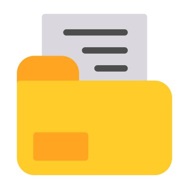 belge düz vektör simgesi