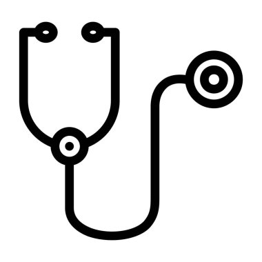 stetoskop web simgesi, vektör çizim