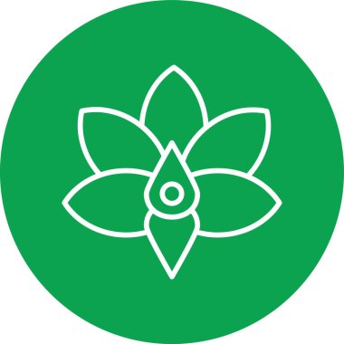 Lotus. Web simgesi vektör illüstrasyonu