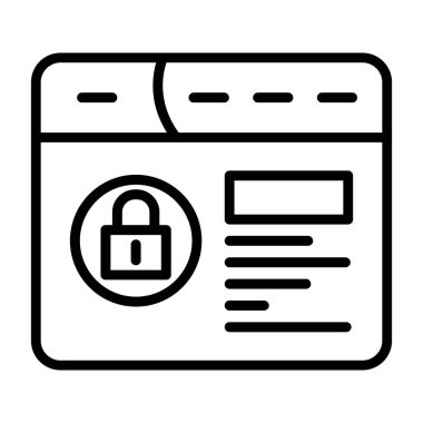 Güvenlik simgesi ana hatlarını kilitle. Kilit güvenliği