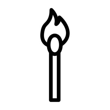 Ateş vektörü ince çizgi simgesini ateşle