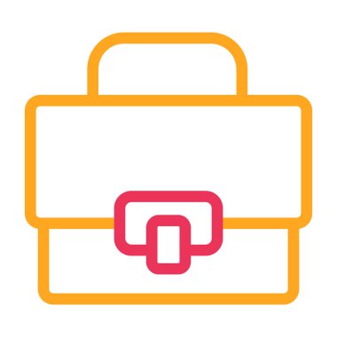 Bir bavul simgesinin vektör illüstrasyonu