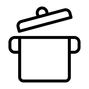 pişirme tencere vektör simgesi