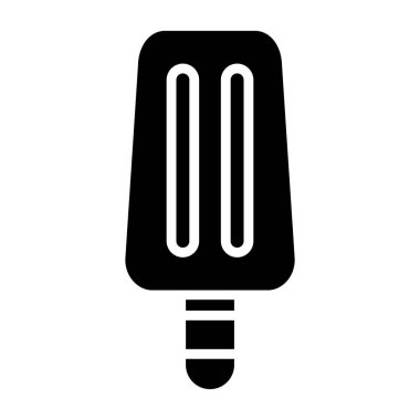 Dondurma simgesi. Dondurma vektör simgesi web için basit örnek