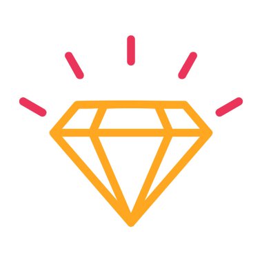 Elmas simgesi vektör illüstrasyonu