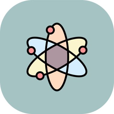 atom simgesi vektör illüstrasyonu