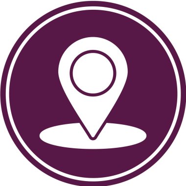 Konum pin simgesinin vektör illüstrasyonu