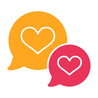 Kalpli konuşma balonu aşkı