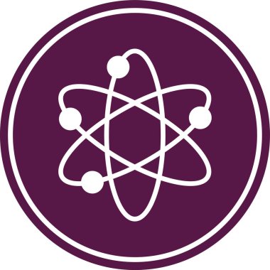 Moda biçimi izole edilmiş arkaplanda atom simgesi