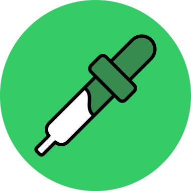 Şırınga ikonu. Web için aşı vektör simgesinin özet çizimi