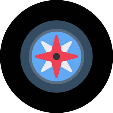 Pusula. Web simgesi basit illüstrasyon