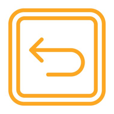 Sağ ok vektör simgesi. biçim, vuruş simgesi, turuncu renk, beyaz arkaplan.