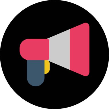 Konuşmacı. Web simgesi basit illüstrasyon