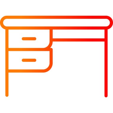 Bir binanın kırmızı simgesinin vektör çizimi