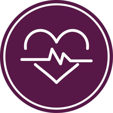 kalp vektör simgesi modern basit çizgi çizimi