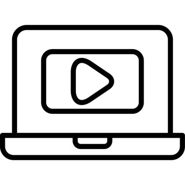 dizüstü bilgisayar simgesi çal, taslak biçimi