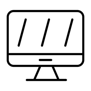 ok çizgisi simgesi olan dizüstü bilgisayar, ana hatlı vektör