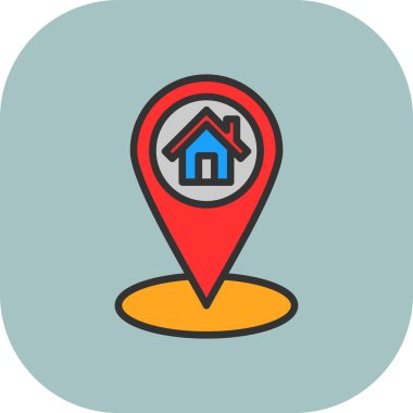 konum simgesi, vektör çizimi