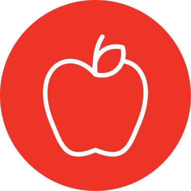 elma ikonu vektör illüstrasyonu