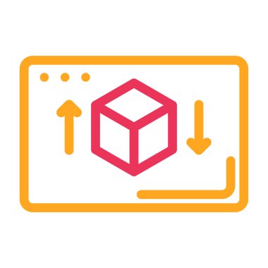 Kolayca düzenleyebilen veya düzenleyebilen kutu rengi vektör simgesi